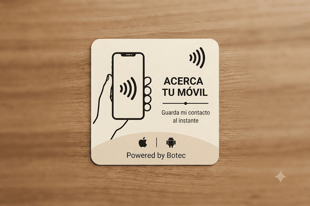 Pegatina NFC Botec para mostrador o puerta